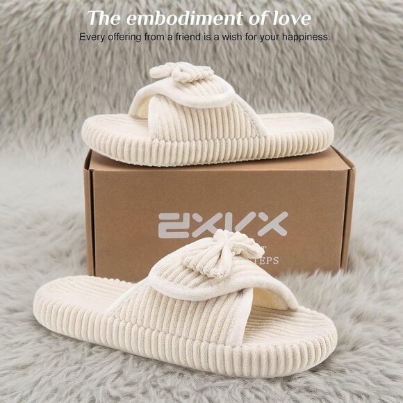 🆕Woman Beige Arch Support Open Toe Orthopedic Adjustable Home Indoor Slippers - Picture 10 of 10